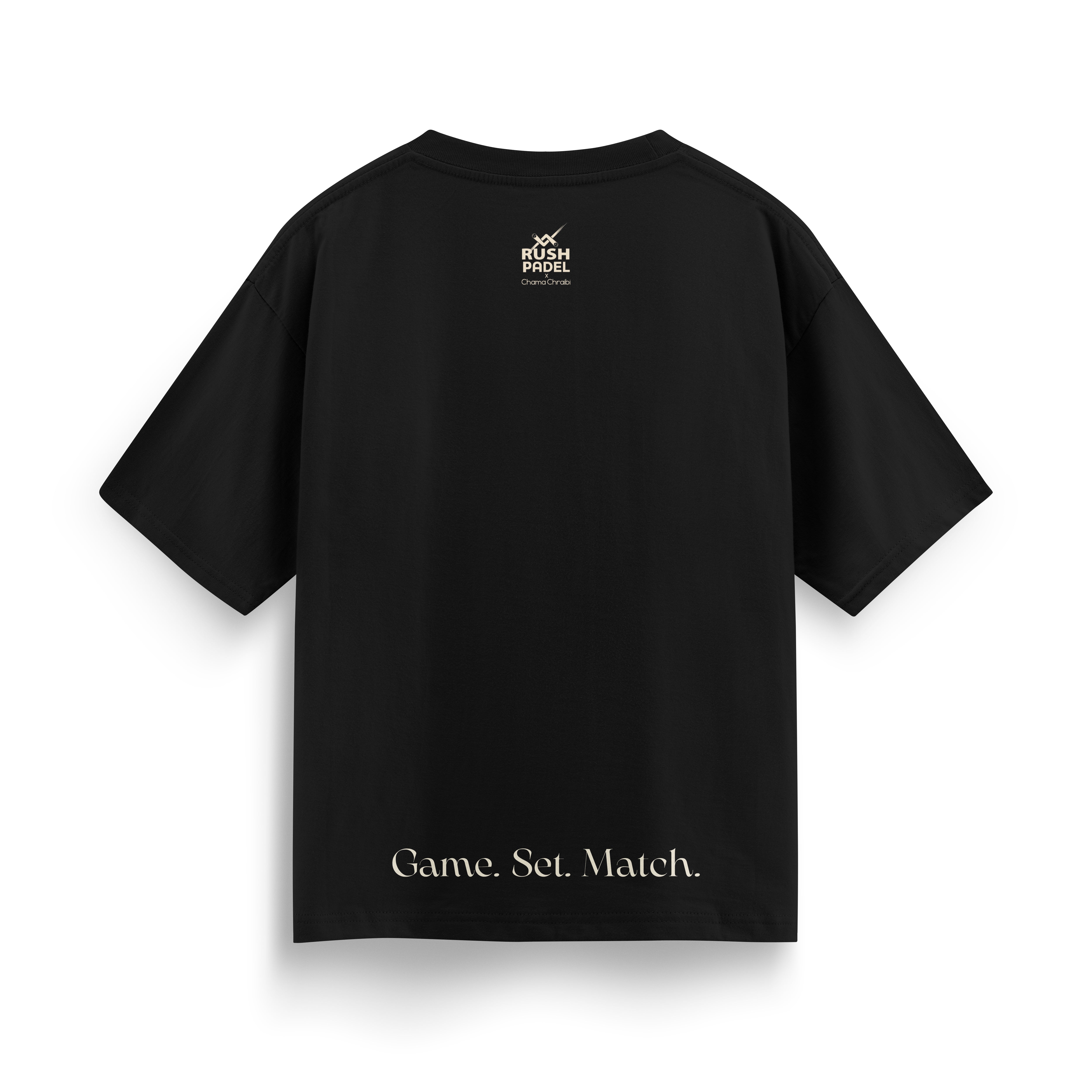 “Game Set Match ” Tee – Oversized Black